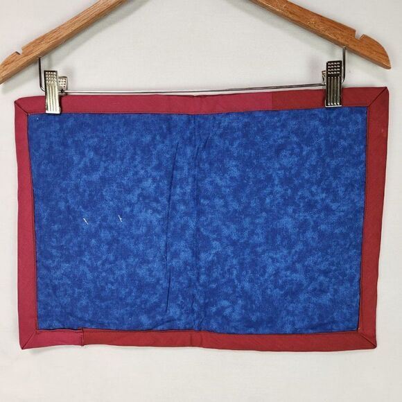 2 Western Country Plaid Placemats with Denim Utensil Pocket - Picture 3 of 3